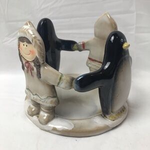 Yankee Candle Penguin Eskimo Kids Large Candle Jar Holder Winter